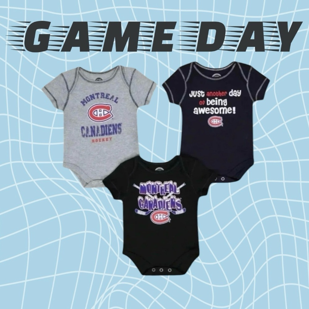 2 for $30 🆕Montreal Canadiens  Infant 3 Piece Set